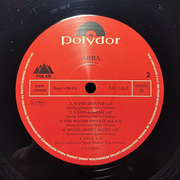 ABBA - Gold (Greatest Hits) – Vinilinės plokštelės