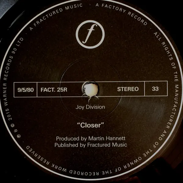 Joy Division - Closer – Vinilinės plokštelės