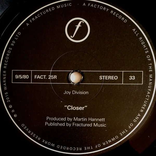 Joy Division - Closer – Vinilinės plokštelės