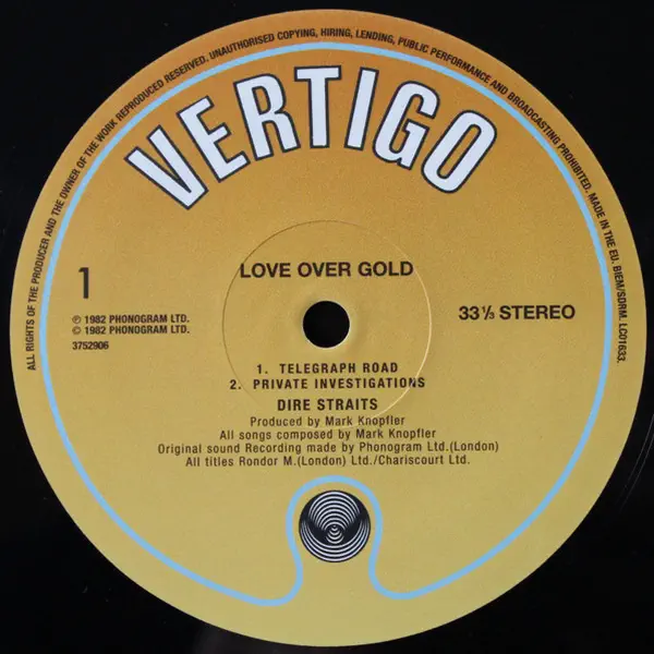 Dire Straits - Love Over Gold – Vinilinės plokštelės
