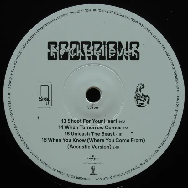 Scorpions - Rock Believer