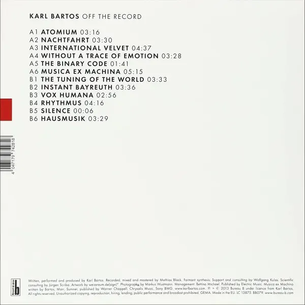 Karl Bartos - Off The Record