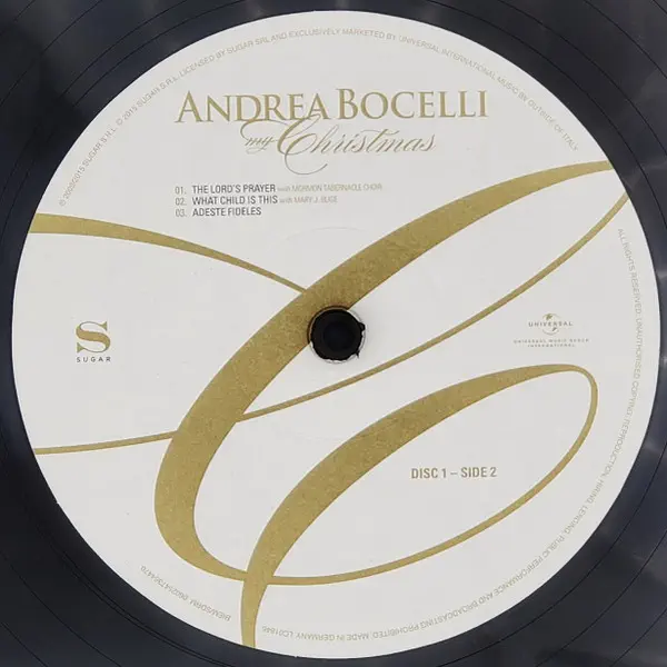 Andrea Bocelli - My Christmas – Vinilinės plokštelės