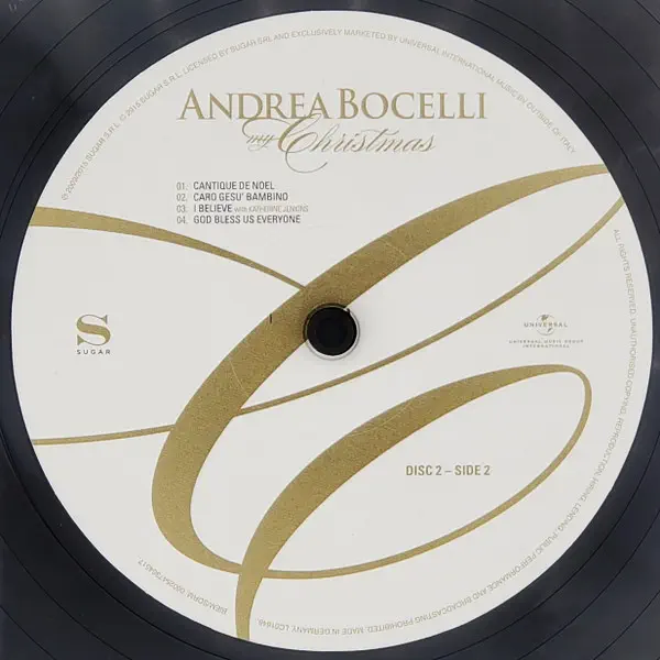Andrea Bocelli - My Christmas – Vinilinės plokštelės