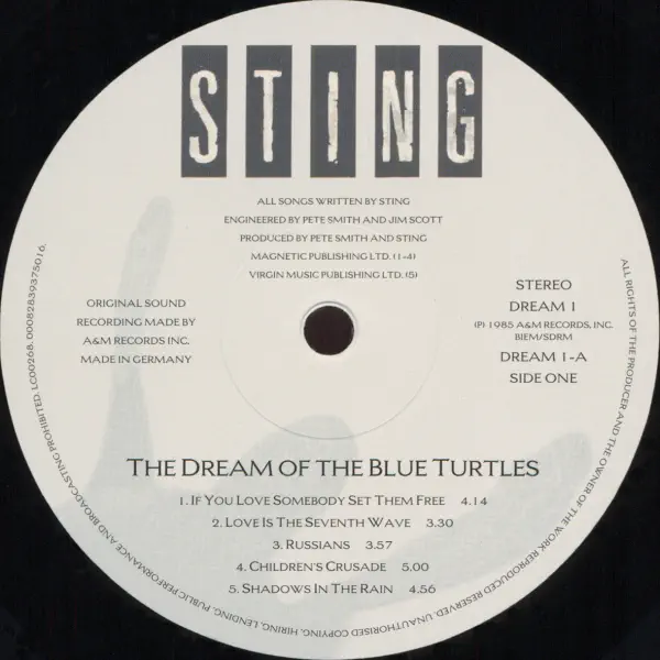 Sting - The Dream Of The Blue Turtles