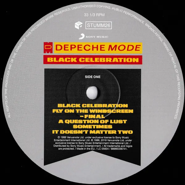 Depeche Mode - Black Celebration – Vinilinės plokštelės