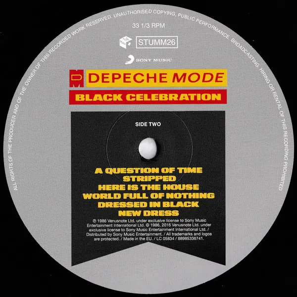 Depeche Mode - Black Celebration – Vinilinės plokštelės