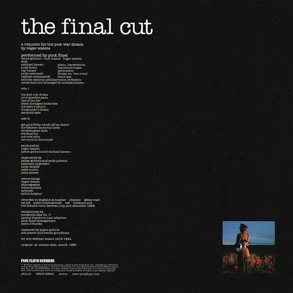 Pink Floyd - The Final Cut – Vinilinės plokštelės