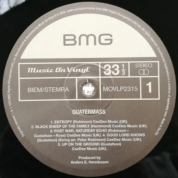 Quatermass - Quatermass – Vinilinės plokštelės
