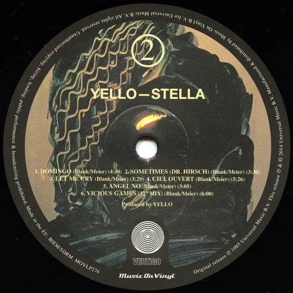 Yello - Stella – Vinilinės plokštelės