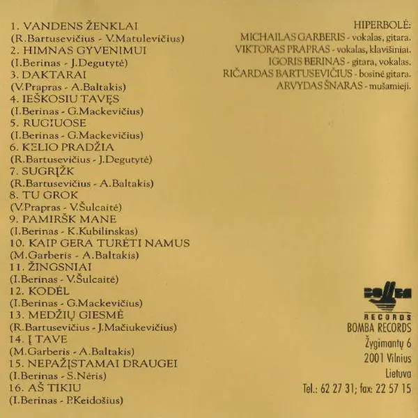 Hiperbolė - Visų laikų Topai