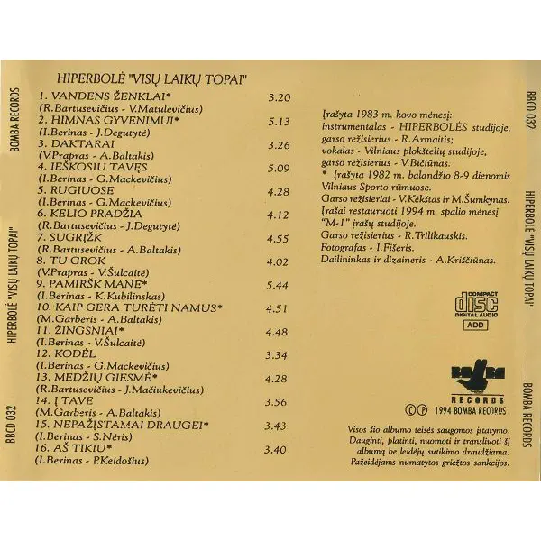 Hiperbolė - Visų laikų Topai