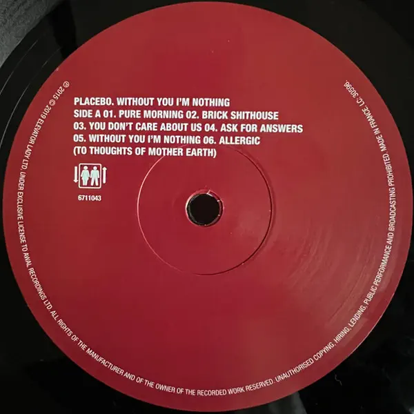 Placebo - Without You I'm Nothing – Vinilinės plokštelės