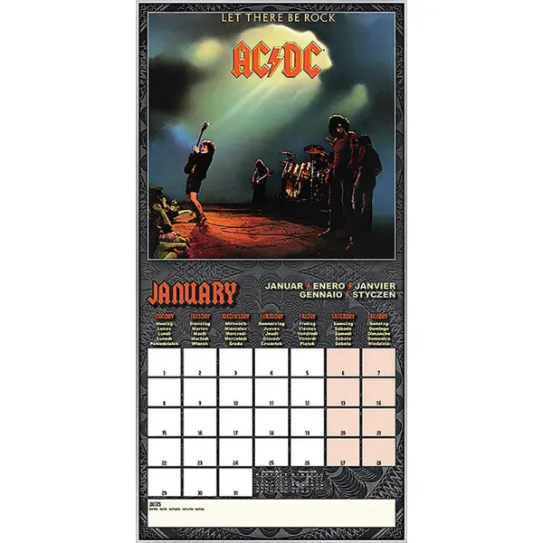 AC/DC Official 2024 Calendar