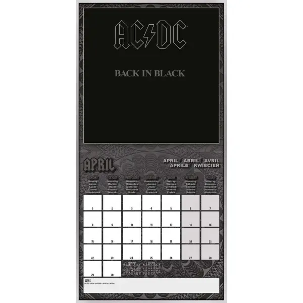 AC/DC Official 2024 Calendar