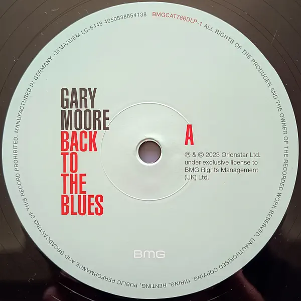 Gary Moore - Back To The Blues – Vinilinės plokštelės