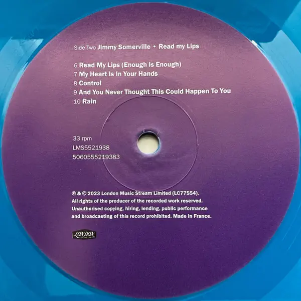 Jimmy Somerville - Read My Lips – Vinilinės plokštelės