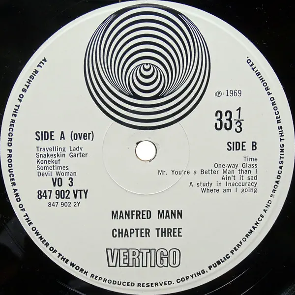 Manfred Mann Chapter Three - Manfred Mann Chapter Three – Vinilinės plokštelės