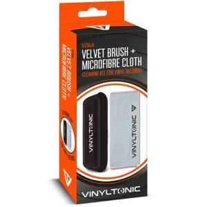 Vinyl Tonic Velvet Brush + Microfibre Cloth – Valymo priemonės plokštelėms