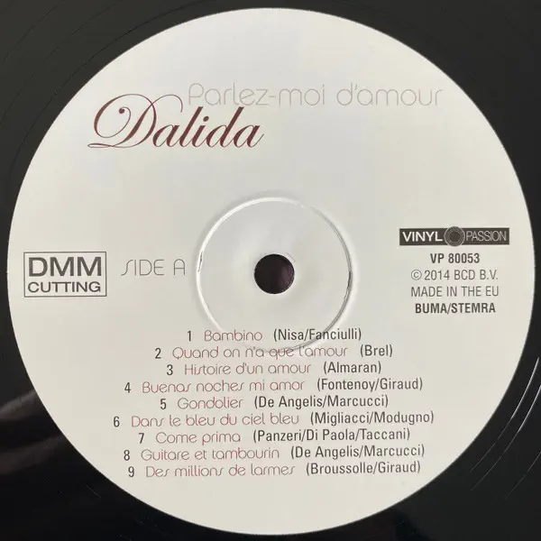 Dalida - Parlez-Moi D'Amour – Vinilinės plokštelės