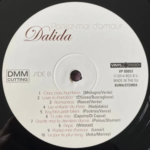 Dalida - Parlez-Moi D'Amour – Vinilinės plokštelės
