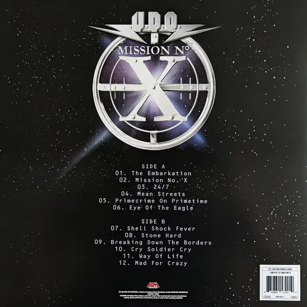 U.D.O. - Mission No. X – Vinilinės plokštelės
