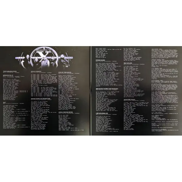 U.D.O. - Mission No. X – Vinilinės plokštelės