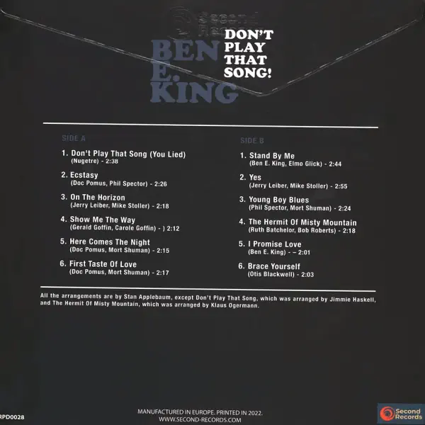 Ben E. King - Don't Play That Song!