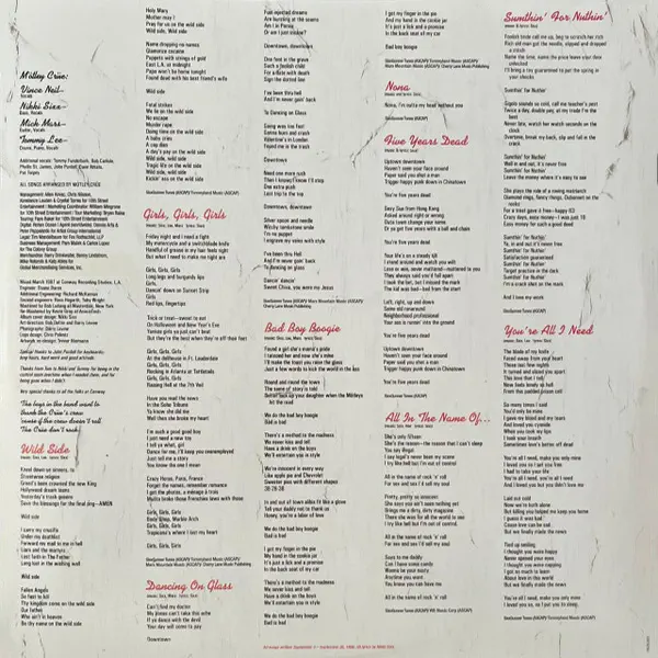 Mötley Crüe - Girls! Girls! Girls!