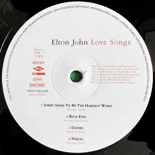 Elton John - Love Songs