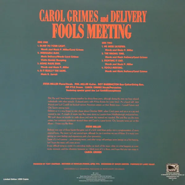 Carol Grimes and Delivery - Fools Meeting