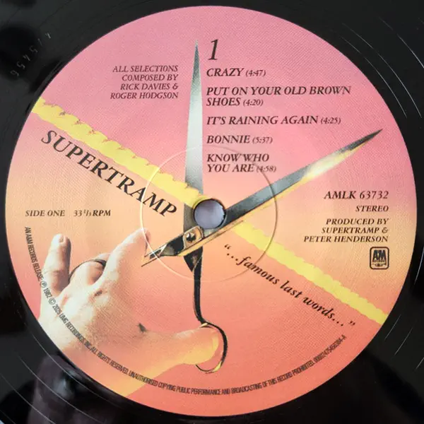 Supertramp - "...famous last words..."