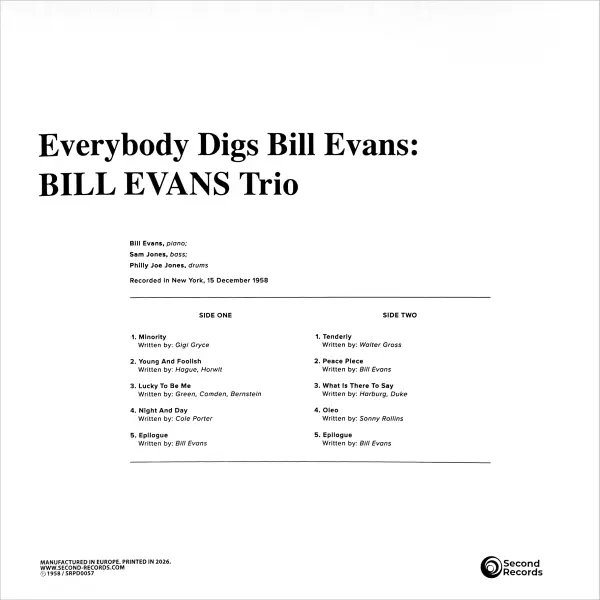 Bill Evans Trio - Everybody Digs Bill Evans