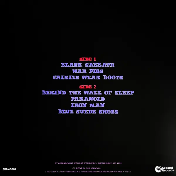 Black Sabbath - Paranoia: BBC Sunday Show London 1970