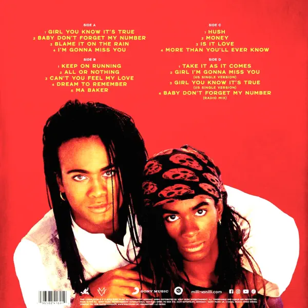 Milli Vanilli The Best Of vinilinė plokštelė