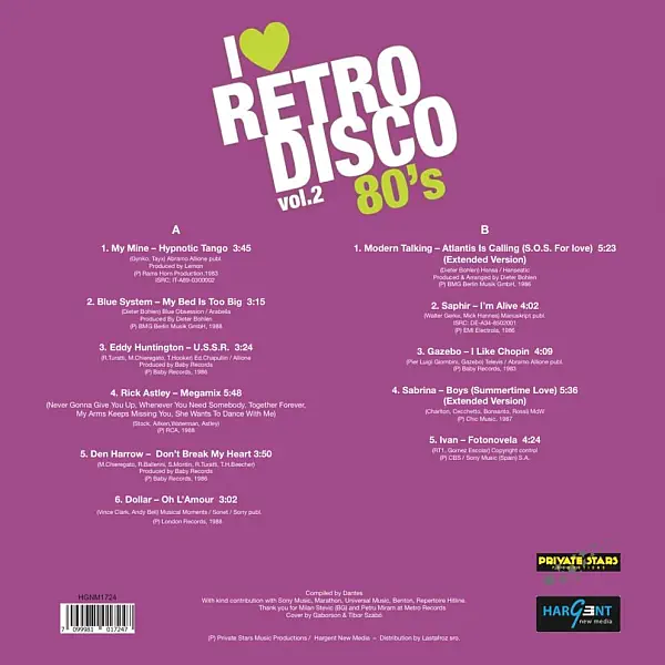 I Love Retro Disco 80's Vol 2