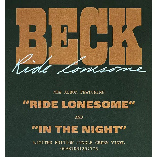 Beck Ride Lonesome Jungle Green Vinyl