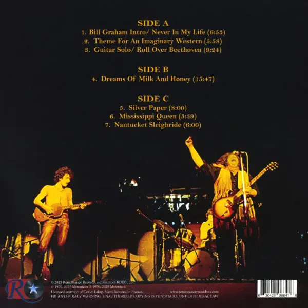 Mountain Live At The Fillmore East In NYC June 28 1971